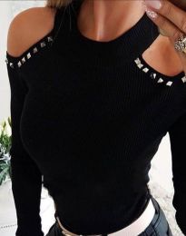 Атрактивна дамска блуза в черно - 44571