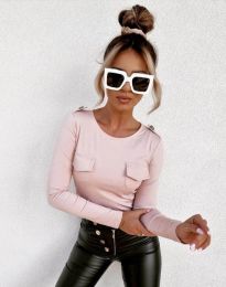 Стилна дамска блуза в розово - код 8637