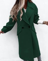 Дамско палто в тъмнозелено - код 7969