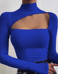 Екстравагантна дамска блуза в синьо - код 41455