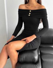 Елегантна дамска рокля в черно - код 521440