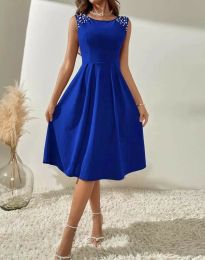 Атрактивна дамска рокля в синьо - код 12955