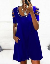 Атрактивна дамска рокля в синьо - код 0735