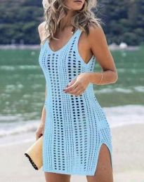 Плажна дамска рокля в синьо - код 7263