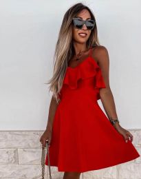 Атрактивна дамска рокля в червено - код 2739