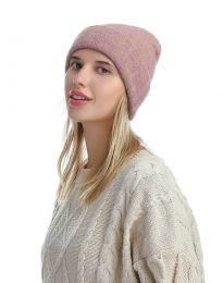 Дамска шапка в цвят пудра - код WH21