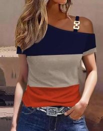 Многоцветна дамска блуза - код 61051 - 1