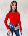 Атрактивна дамска блуза в червено код 15512