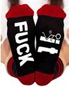 Дамски чорапи с надпис в червено - код WZ8
