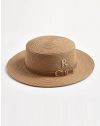 Лятна дамска шапка в цвят капучино - код H0923