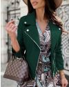 Елегантно дамско яке в тъмнозелено - код 6354