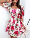 Дамска рокля с флорален десен - код 0466 - 1