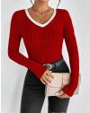 Атрактивна дамска блуза в червено - код 32655