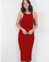 Атрактивна дамска рокля в червено - код 5273