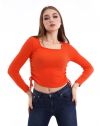 Дамска блуза в оранжево - код 10580