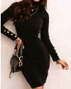 Стилна рокля в черно - код 15700