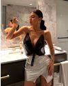 Екстравагантен дамски топ в черно - код 70033