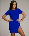 Атрактивна дамска рокля в синьо - код 75024