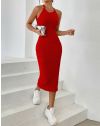 Атрактивна дамска рокля в червено - код 14730