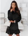 Атрактивна дамска рокля в черно - код 0424