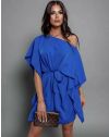 Атрактивна дамска рокля в синьо - код 0450