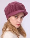 Дамска шапка с козирка в цвят бордо - код WH02