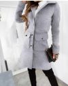 Дамско палто в сиво - код 5406