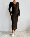 Атрактивна дамска рокля с цип в черно - код 3170