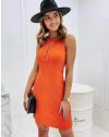 Дамска рокля в оранжево - код 9943