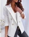 Стилно дамско сако в бяло - код 0518