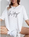 Дамска тениска "Wifey" в бяло - код 001211