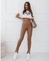 Атрактивен дамски панталон в цвят капучино - код 00425