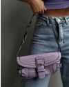 Атрактивна дамска чанта в лилаво - код 36006