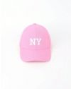 Атрактивна дамска шапка "NY" с козирка в розово - код WH7531