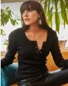 Атрактивна дамска блуза в черно - код 14022