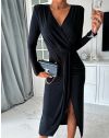 Елегантна дамска рокля в черно - код 44255
