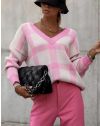 Ефектна дамска блуза в розово - код 8927