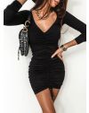 Атрактивна рокля в черно - код 12069