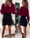 Атрактивна дамска блуза в цвят бордо - код 5264