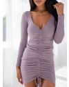 Атрактивна рокля в лилаво - код 12069