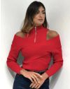Атрактивна дамска блуза в червено - код 2465
