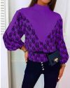 Дамска блуза в лилаво - код 3829
