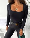 Атрактивна дамска блуза в черно - код 88409