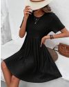 Атрактивна къса дамска рокля в черно - код 30833