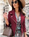 Елегантно дамско яке в цвят бордо - код 6354