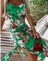 Дамска рокля с флорален десен - код 2456 - 6