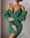 Атрактивна дамска рокля в зелено - код 0339