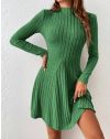 Къса дамска рокля в зелено - код 32511