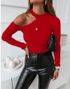 Атрактивна дамска блуза в червено - код 12386