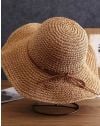 Дамска шапка с периферия в цвят капучино - код H30
